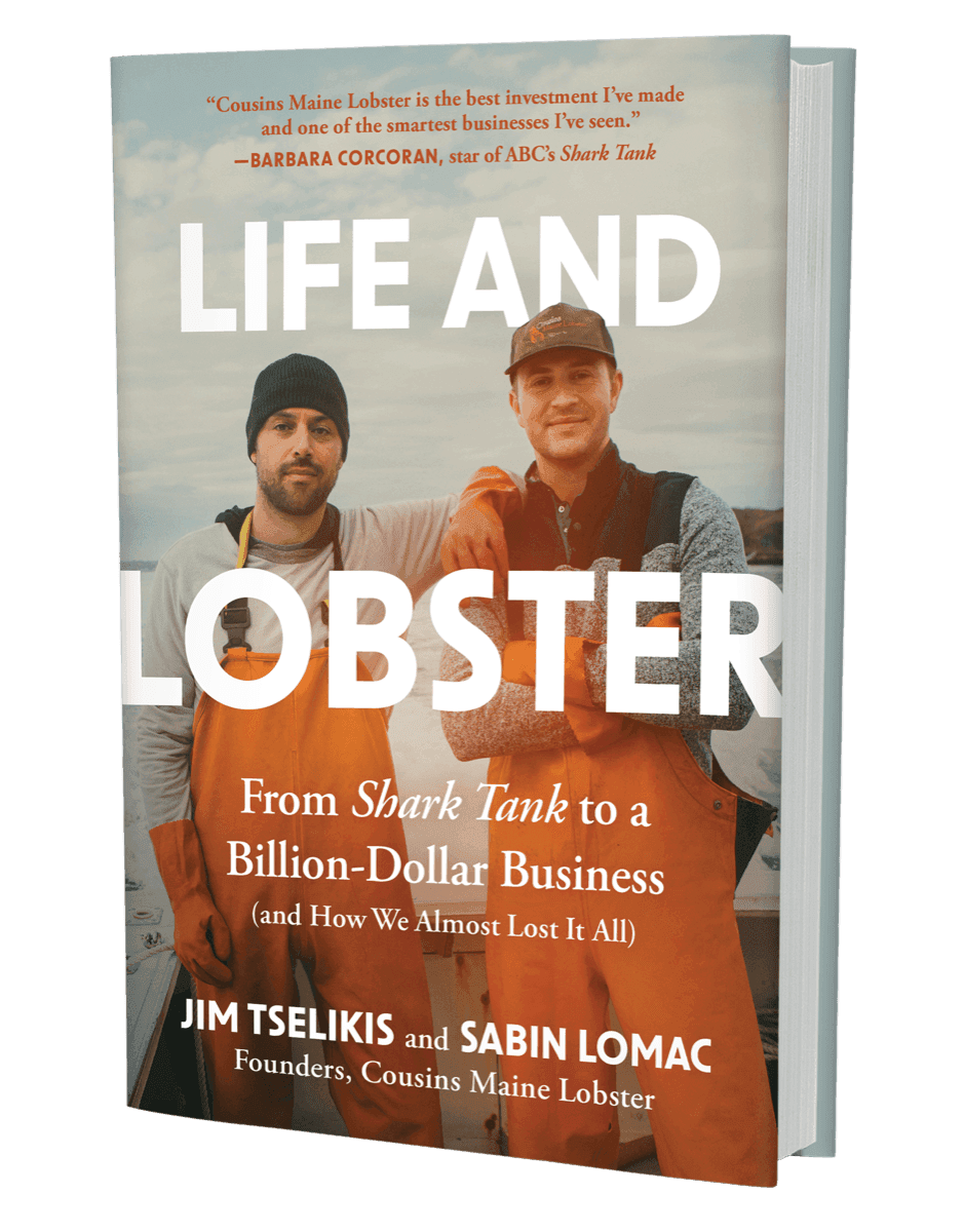 Life and Lobster book cover, angled view