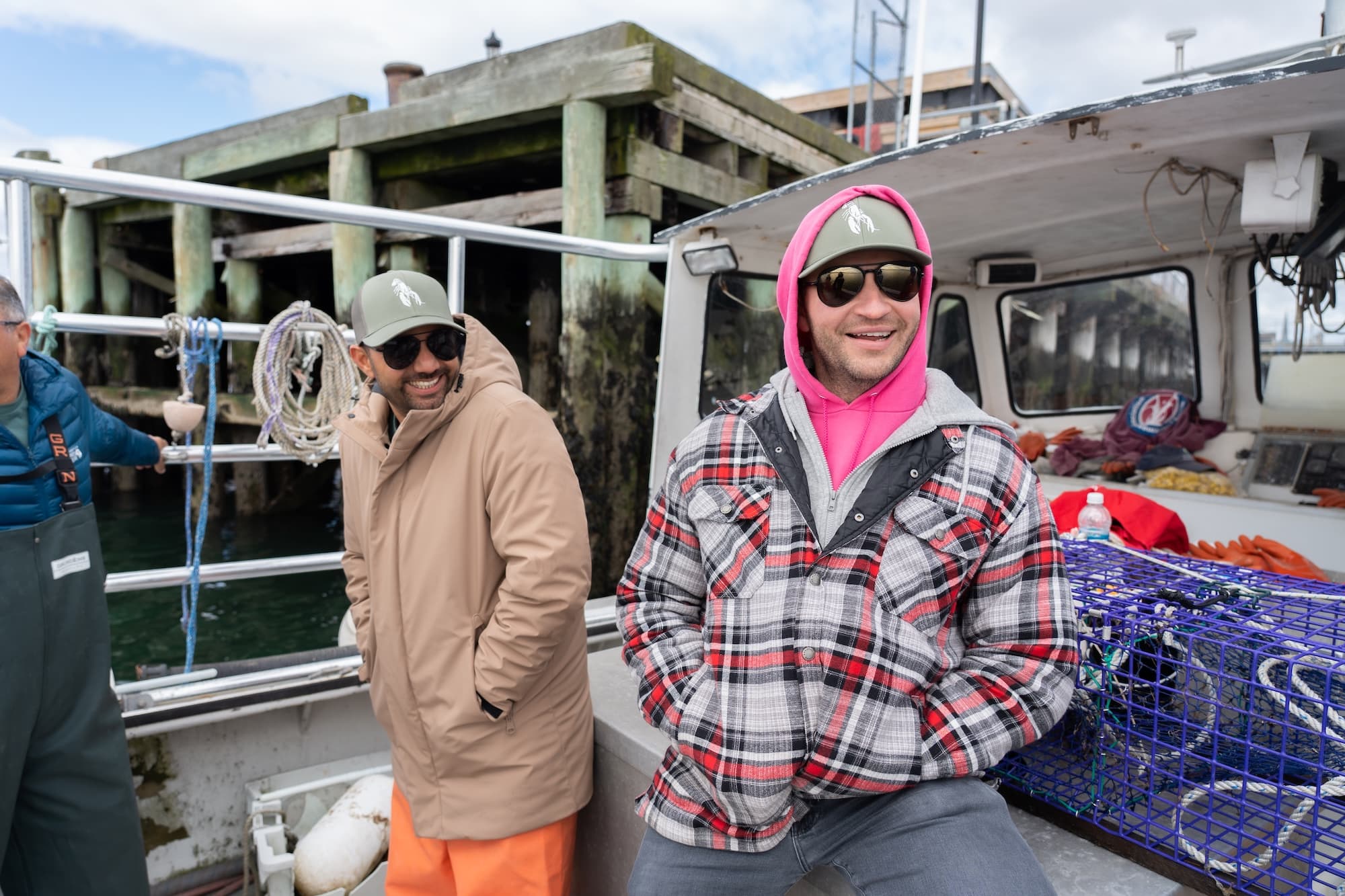 Local Owner Karan and Cousin Jim share a laugh as the boat pulls off into Casco Bay.