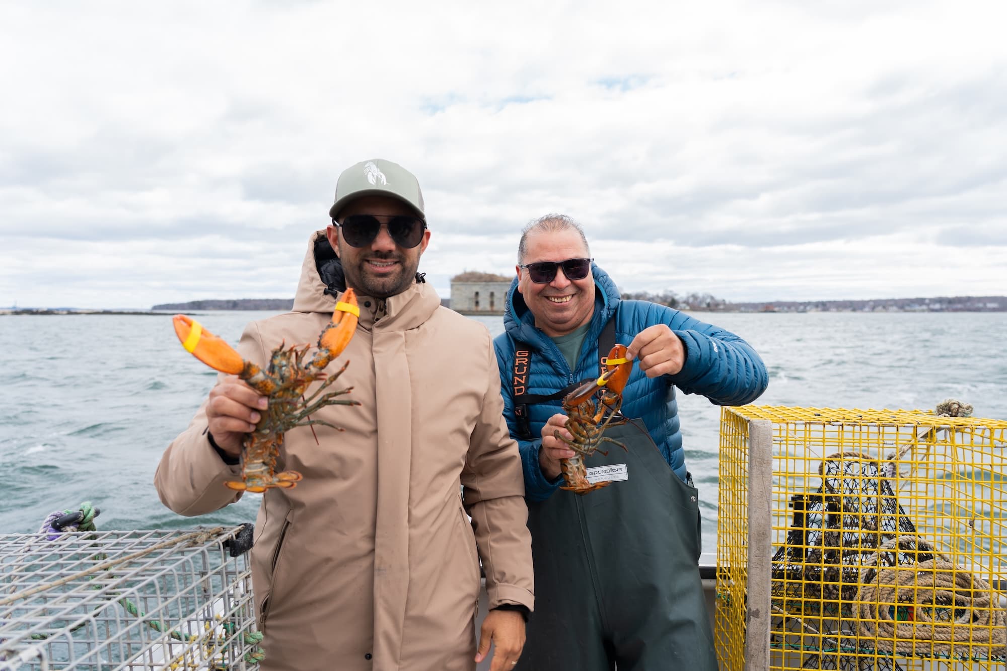 Cousin Karan & Cousin Luis pose with the days fresh catch!